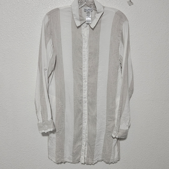 Tommy Bahama linen blend tunic mini dress size xs/sp with pockets - Picture 1 of 15